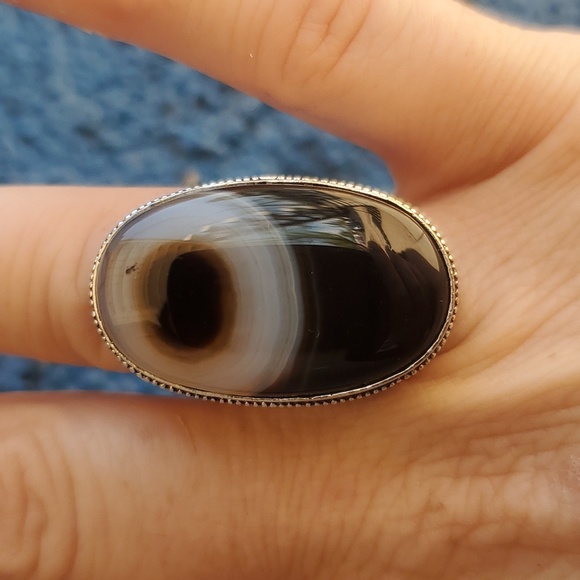 New Botswana Agate 925 Silver Ring. - Picture 3 of 16